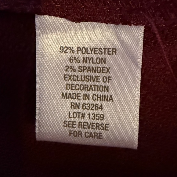 Red Burgundy established 1962 Blazer Jacket with Ruffles, clip closures size Lg - Picture 12 of 12